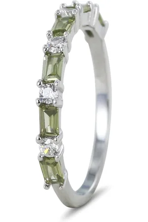Silventi 9SIL-22309 Zilveren Ring met Zirkonia - Dames - Zirkonia - Rond - Wit - 2 mm - Baquette - - 2 x 3,5 mm