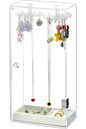 Merkloos Sieradenstandaard - Kettingorganizer met roterende haken en lade - Ringketting Armbandopslag