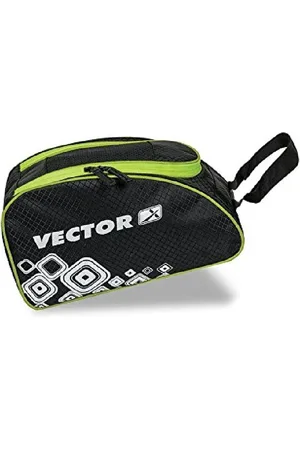 VECTOR X Schoenentas ( zwart-groen) | Materiaal-Polyester | Reisopslag | Schoenenorganizer | Gemakkelijk te dragen handvat | Ruime tas | Draagbaar