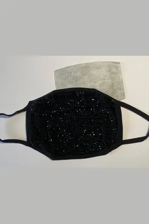 Merkloos Mondkapje met Rhinestones | Mondmasker wasbaar