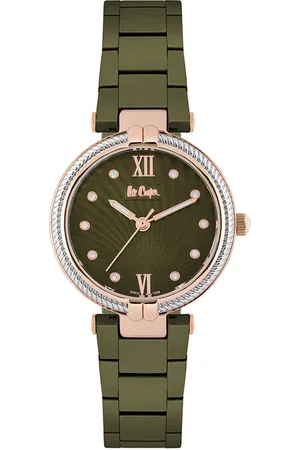 Lee LC06777.410 - Horloge - Analoog - Dames - Vrouwen - stalen band - Bruin - Zilverkleurig - Rosékleurig