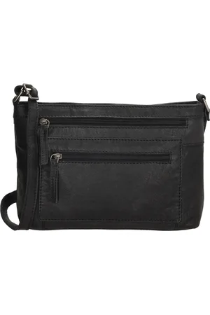 Beagles Maspalomas Crossbody Schoudertas - Handige Ritsvakjes - - 100% Leer