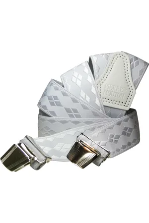 Pierre Mouton Square Bretel - Bretels - Volwassenen - Heren - - 140cm - 3 brede clips - XL - XXL