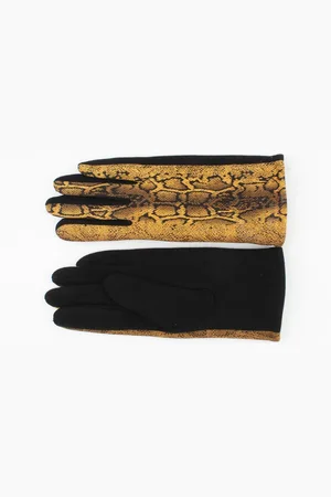 Merkloos Indini - Handschoenen - Winter - Handschoen - Snake - Okergeel