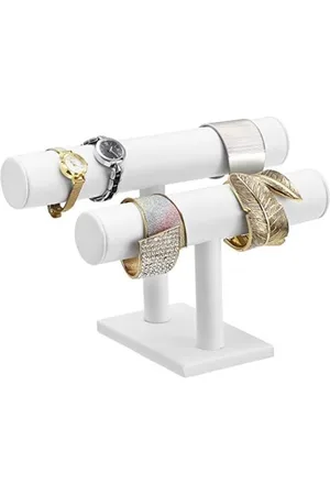 SANS MARQUE Sieradenstandaard met 2 rollen, Armbandstandaard, Horlogestandaard, Kettingen, Imitatieleer, Cadeau