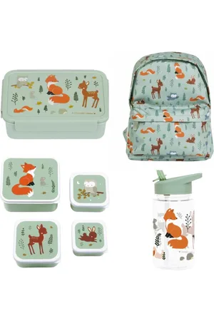A Little Lovely Company BEAU by Bo Back to school set - Rugzak/Drinkfles/4 Snackdozen/Bentobox - Bosvriendjes
