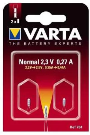 VARTA 704 lampjes 2.3V 2 stuks in blister