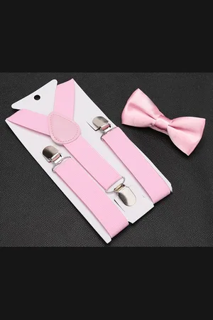 Merkloos Kinder Bretel met Vlinderstrik - Vlinderdas - Feestelijke Kinderoutfit - Stoere Bretel met Strik