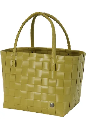 Handed By Duurzame handgevlochten boodschappentas - Shopper - Weekendtas - Strandtas - Sporttas - Paris - limoen - natural lime