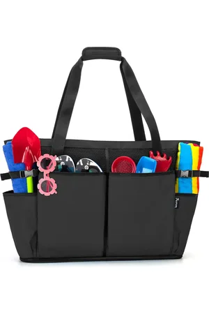 Merkloos Extra grote net-strandtas, extra grote strandtas voor stranduitstapjes (patent aangevraagd)