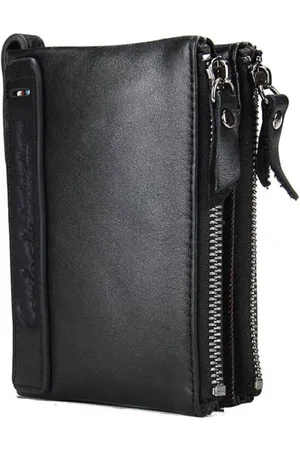 Contacts Leren portemonnee heren Crazy Horse Leather - portefeuille heren - mannen cadeautjes cadeau voor man - portemonnee heren pasjes houder - Top kwaliteit Leer