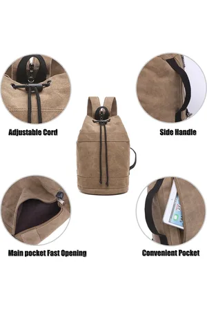 Merkloos Canvas Duffles Tas Holdall Reistassen Overnachting Weekend Tassen Rugzak Schouder Tote Bag Bagage - M-zwart - Reisplunjezak