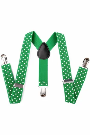 Fako Fashion Kinder Bretels - Kinderbretels - Stippen - 65cm - Groen