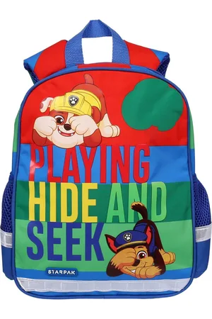 Paw Patrol Chase Rubble - Blauwe rugzak voor jongen, reflecterend, 31x25x10cm