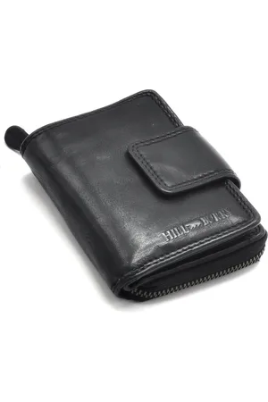 Hillburry Portemonnee Gewassen Leer - met RFID - soepel kwaliteitsleer - veel opbergvakjes - (bxhxd) ca. 10,5cm x 8,5cm x 2,5cm