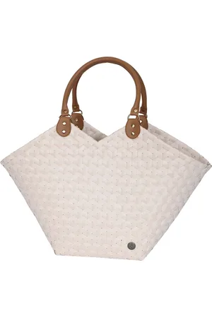 Handed By Shopper - Boodschappentas - Kantoortas - Duurzaam & Handgevlochten - Strandtas - Sporttas - Sweetheart - beige - champagne