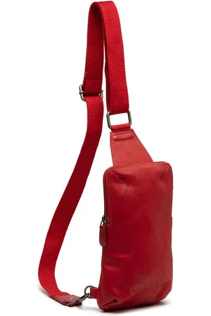Chesterfield Leren Crossbody Tas Rood Cambridge