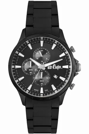 Lee LC07009.650 - Horloge - Analoog - Mannen - Heren - stalen band - Zwart