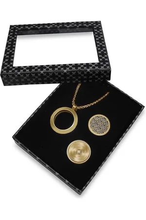 Silventi LOCKits Gift Set - 989900078 - Edelstalen Hanger met Ketting - Elegant & Cirkel motief Munt