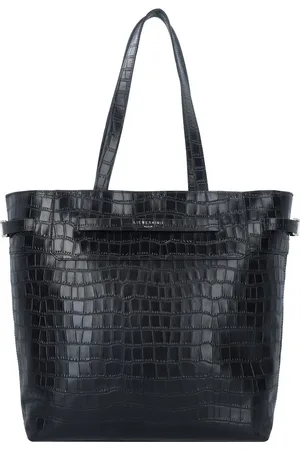 liebeskind Schoudertas Shopper Lora Croco Tote Bag Zwart
