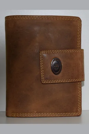 LEATHER DESIGN LD Heren Billfold - Portemonnee - Hoog Model Afgesloten - Hunter