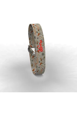 Too Late Digitaal horloge - Fabric - katoenen band - Flower 5