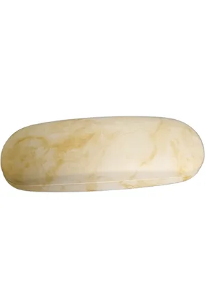 Merkloos Luxe Brillenkoker - Zacht Marmer patroon - Marble print - 16 cm - Hard case - Stevige koker