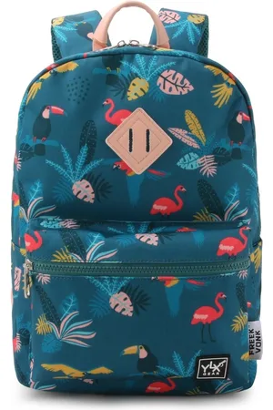 YLX Gear SEASON SALE: & Freek Vonk Oriole Rugzak voor kinderen | Flamingo, papagaai, tropische vogels. Gemaakt van gerecycled plastic. Jongens, meisjes, schooltas, rugtas, , tropische vogels