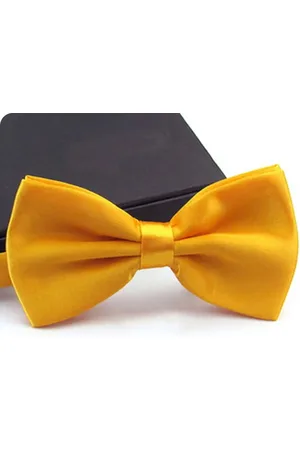 Merkloos Vlinderdas | Vlinder Strik | Bow Tie | Voor Volwassenen | GEEL