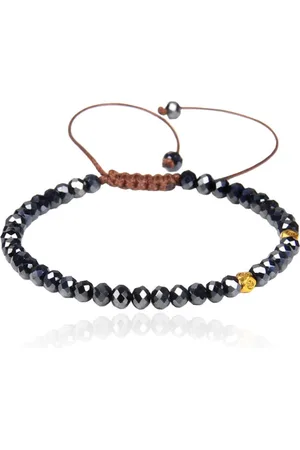 Memphis Armband Natuursteen - 4mm Facetkraal Dark