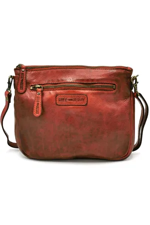 Hillburry Schoudertas-Clutch Gewassen Leer - Simpel en Praktisch - Ideaal voor Festivals bezoek - Wandelen - Citytrip - Shoppen of Stappen - (bxhxd) 23cm x 19cm x 4cm