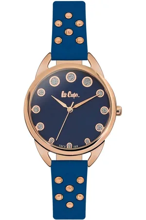 Lee LC06388.499 - Horloge - Dames - Analoog - Blauw/Rosékleurig