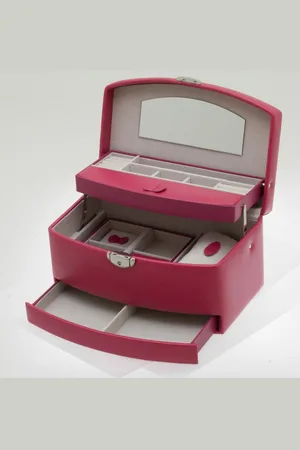 Davidts Juwelen doos Lisse et Grainé fushia-347 987 24