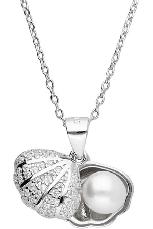 Zilver Ketting met Parel - Ketting Dames - Pearls Shell Silver Necklace - Amona Jewelry
