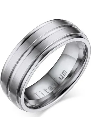 LGT JWLS Verzilverde titanium heren ring 8mm-20mm