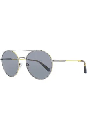 GANT Dames Mannen ronde zonnebril met grijze glas GA7117/S 08A / accessoire / Klassieke Stijl Ronde Frame Zonnebril Unisex UV400 Bescherming Ultra Licht / unisex sunglasses / lunettes de soleil / mooi chique cadeau / Aland optiek