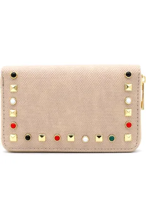 DIelay Portemonnee met Studs - PU Kunstleer - Ritssluiting - 16x10 cm