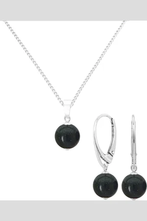 ARLIZI 2082 Sieraden set groene goudsteen hanger - sterling