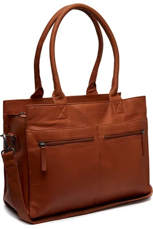 Chesterfield Leren Shopper/Luiertas Bruin Elody