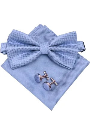 Fako Fashion Vlinderstrik, Pochette & Manchetknopen - Kleine Ruit - Vlinderdas - Strikje - Pochet