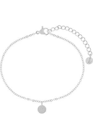essentialistics Armband textuur muntje - Volwassenen - Zilverkleur - Stainless steel (verkleurt niet) - Verlengkettinkje