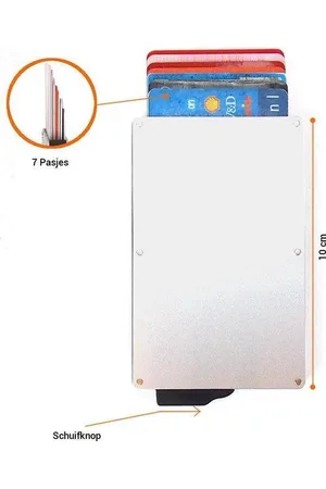 Merkloos Chique Creditcardhouder / RFID Card Protector - 7 Pasjes - -Card Protector