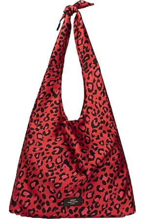 WOUF Satin Tote Red Leopard