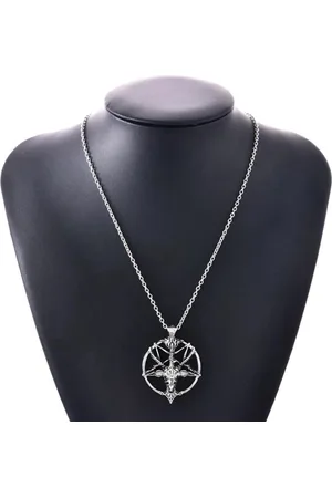 Pentagram Ketting | pentagram sieraden - gothic sieraden -pentakel ketting blauw | Gift | Cadeau-ketting voor vriend - valentijn cadeau-Ster ketting met steentje - kerst cadeau – Pentagram ingelegd hao stenen hanger | Mode glamour