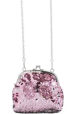 MINIIYOU Pailletten Schoudertas Portemonnee Meisjes - Roze - Afneembare schouderketting