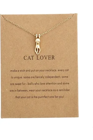 Akyol Ketting - kat lover - kat - ketting met kat - katten - poes - bff - vriendschaps ketting - cadeau voor vriendin - ketting - meisje - kind - cadeau voor haar - dierenpoot hanger