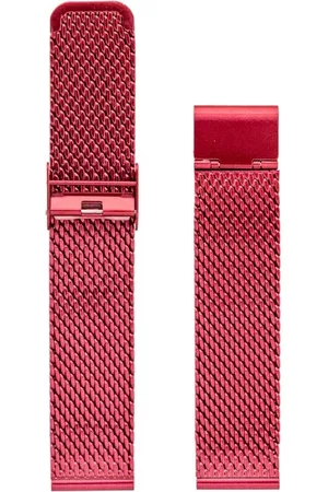 Merkloos Milanese Mesh Grof Geweven Horlogebandje Roestvrij Staal + opening tool - 24mm