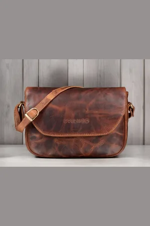 Merkloos Dames Handtas Schoudertas Echt Leer Vintage Lederen Tas voor Uitgaan Klassieke Avondtas Partytas Leer, Kleur: