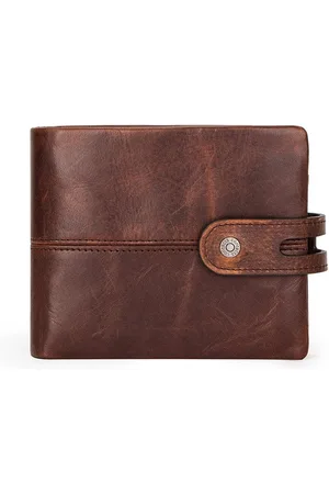 Contacts Leren portemonnee heren Crazy Horse Leather style 1 - portefeuille heren - mannen cadeautjes cadeau voor man - portemonnee heren pasjes houder - Top kwaliteit Leer