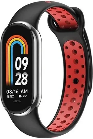 Beline Pasek Mi Band 8 design czarno-black-red
